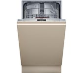 NEFF N50 S875HKX21G Slimline Fully Integrated WiFi-enabled Dishwasher, Silver/Grey