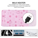 Usb Portable Travel Mug Milk Warmer Heater Bottle Fee 粉色卡通
