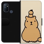 OnePlus Nord N100 Svart Plånboksfodral Vattenmarsvin