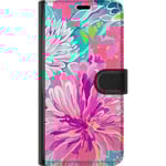 Motorola Edge 40 Pro Svart Plånboksfodral Blomsterbukett