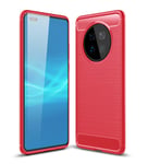 CruzerLite Huawei Mate 40 Pro Case, Carbon Fiber Texture Design Cover Anti-Scratch Shock Absorption Case for Huawei Mate 40 Pro (2020) (Red)