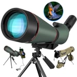 LAKWAR 25-75x100 HD Spotting Scope For Bird Watching, Monocular Telescope 45-Degree Angled Eyepiece with, Carrying Bag and Scope Phone for Hunting Target Shooting Wildlife Scenery
