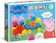 Clementoni - 17249 - Peppa Pig soft block train set for toddlers, ages 18 months