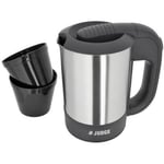Judge JEA33 Compact Electric Travel Kettle with Thermal Cups in Gift Box 0.5l Dual Voltage 1000W - 2 Year Guarantee