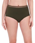 Chantelle Womens Graphic High Waist Period Pants - Green Polyamide - Size Large