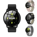 Cf18 Smart Bracelet Watch Exercise Pedometer Heart Androi Rate A Black Leather