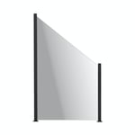 Hortus Glasstaket med Aluminiumskena Lutad aluminiumskena 150/100x100 cm 116-063