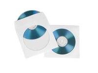 Hama Cd Paper Sleeves, White, 50 Pcs/Pack, 1 Diskar, Vit, Papper