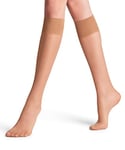 FALKE Women's Pure Matt 20 DEN W KH Sheer Plain 1 Pair Knee-High Socks, Beige (Sun 4299), 5.5-8