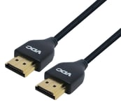 VDC High Speed HDMI Lead, Male to Male, Thin Ultra Flexible Cable, 0.7m Black