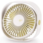 2020 Upgraded Mini USB Desk Fan, Portable Fan with 3 Speeds Strong Wind and 360° Rotatable, Quiet Mini Table Fan for Sleep with baby, Reading, Work from home, Garden, Outdoor (White)