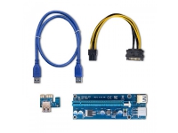 QOLTEC 55507 Riser PCI-E 1x - 16x USB 3.0 ver. 009S SATA / PCI-E 6 pin