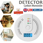 Digital Carbon Monoxide Detector Alarm Battery Powered Warning Alarm Sensor LED.