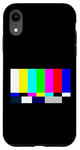 iPhone XR No Signal Television Screen Color Bars Test Pattern Case