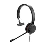 Jabra Evolve 30 UC Mono Headset – Unified Communications Headphones for VoIP Softphone with Passive Noise Cancellation – 3.5mm jack – Black