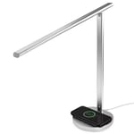 STRMD Smart Wireless Charging Desk Lamp -IP40, Silver, Alexa and Google Enabled