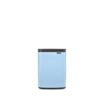 Brabantia - Bo Waste Bin 4L - Small & Stylish Rubbish Bin - Easy Open and Soft Closing Lid - Hygienic & Space Efficient - Wall Mountable - for Bathroom, Toilet, Bedroom - Dreamy Blue