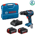 Bosch GSB 18V-55 18V Brushless Combi Drill + 2 x 5Ah Batteries, Charger & Case