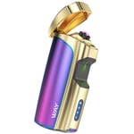 VVAY Double Electric Arc Cigarette Lighter USB Rechargeable, Plasma Windproof Flameless, Gifts for Women (Rainbow)