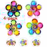 4-pack Pop It Fidget Toys Spinner för barn