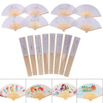 1pc Kids Diy Drawing Toys Craft Blank Paper Hand Fan Children Pa One Size