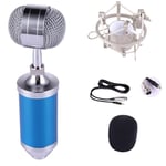 YYZLG Condenser Microphone Set, live Sound Card Microphone Set Condenser Microphone Anchor Computer Condenser Microphone Yy Shout Microphone-blue