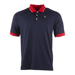 K-Swiss Men's Heritage Polo Classic Tennis Shirt, Navy, XS