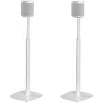 Mountson Adjustable Floor Stand for Sonos One, SL & Play:1 (Twin Pack, White)