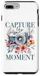 Coque pour iPhone 7 Plus/8 Plus Photographe Capture The Moment Appareil photo Fleurs Photographie