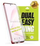 Ringke Dual Easy Wing Film [2 Pack] Designed for Galaxy Note 10 Lite Screen Protector, Easy Application Case-Friendly Full Side Coverage Compatible with Galaxy Note 10 Lite 6.7-inch