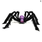 Halloween Scary Spider Simulation Plush Toy Home Party Props E Purple 75*75cm