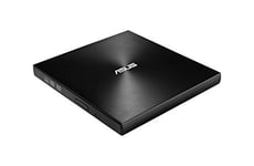 ASUS ZenDrive U9M Black - USB 2.0/USB-C Slim External DVD Burner Optical Disc 8x Speed Re-Writer Drive with M-Disc Support, USB 2.0 Type-A/Type-C Compatibility, Mac/Windows OS Compatible