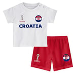 FIFA Official World Cup 2022 Tee & Short Set, Baby's, Croatia, Alternate Colours, 12 Months