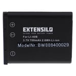 EXTENSILO Batterie compatible avec Pentax Optio RS1000, NB-1000, RS100, T30, V10, RS1500 appareil photo, reflex numérique (700mAh, 3,7V, Li-ion)