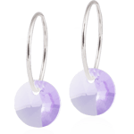 Blomdahl Round Crystal Ring Örhäng Titan (Färg:: Violet)