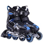 QMMD Inline Skates for Adults, Comfortable Adjustable size Roller Blades, Profession Roller Skates for Beginners, Triple protection, Great for Men and Ms,A,XL（8.5─10.5UK / 43─46EU）