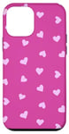 iPhone 12 mini Pink Small Heart Pattern Cute Cool Pretty Hearts Love Design Case