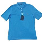 GANT Women's Original LSS Pique Polo Shirt, Pacific Blue. Size M