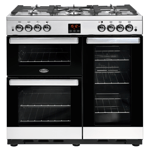 Belling 444411724 90Cm Gas Range Cooker With Electric Fan Oven - Black