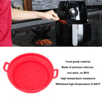 (Red)2 Pack Air Fryer Silicone Liners Fryer Silicone Basket With Handle