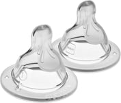MAM Teats Size 1, Suitable for Newborns, Slow Flow SkinSoft Silicone Teats for 2