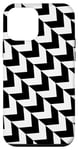 Coque pour iPhone 12 mini Timeless White Black Houndstooth Triangles Arrows Pattern