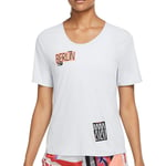 T-Shirt De Running Gris Clair Femme Nike City Sleek