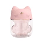 CJJ-DZ Mini Hydrating Humidifier,Cold Mist Humidifier, Essential Oil Diffuser,Portable Aromatherapy 120 Ml (with Night Light),No Water Automatically Closed,humidifiers for bedroom (Color : Pink)