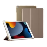 HUEZOE Étui pour iPad 9,7" 2018/2017 – Étui de Protection Ultra Fin, Support Pliable, Smart Cover pour iPad 6e/5e génération, doré