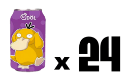 Qdol Pokemon Soda Läsk - Psyduck Druvsmak Flak (24st x 33cl)