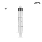 1/5pcs Plastic Syringe Measuring Syringes Transparent Screw 1pc 20ml