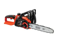 BLACK+DECKER Tronçonneuse Sans Fil 36V, Tronçonneuse Electrique 30 cm avec Lubrification Automatique, Coupe Jusqu'à Ø 23 cm, Tendeur de Chaine Sans Outil, Sans Batterie, Ni Chargeur, GKC3630LB-XJ