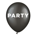 Ballonger Party Svart - 6-pakning