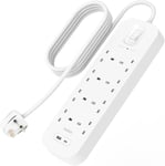 Belkin 8-Outlet Surge Protector Power Strip, Wall-Mountable with 8 AC 8 plugs 